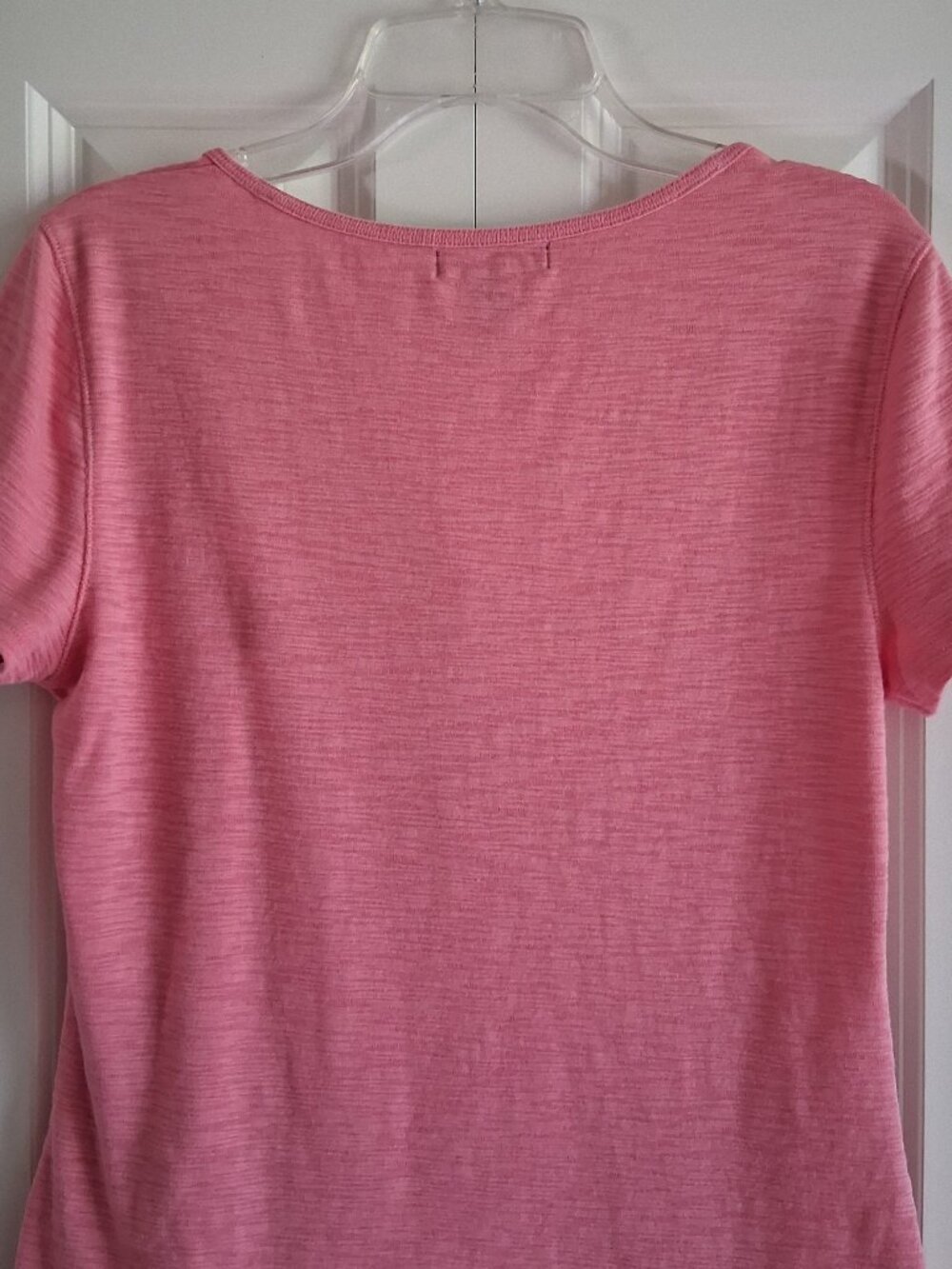 CHAPS Pink Short Sleeve Henley Button Tee Women's Size M - Picture 6 of 11